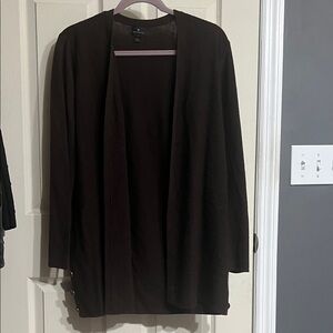 Worthington Chocolate Brown Open Cardigan